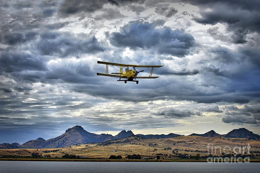 Airplane Photograph - Sutter Buttes flight by Michelle Zearfoss