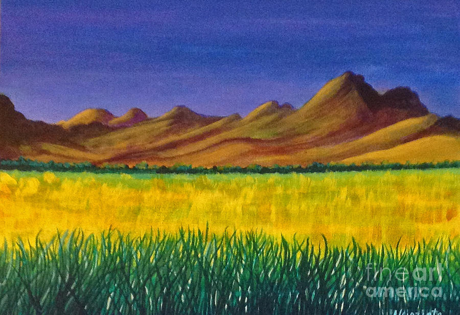 Mountain Painting - Sutter Buttes Still Summer Air by Nancy McNamer