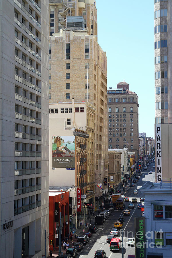 Sutter Street West View Union Square San Francisco California 7D7506 Photograph by San Francisco