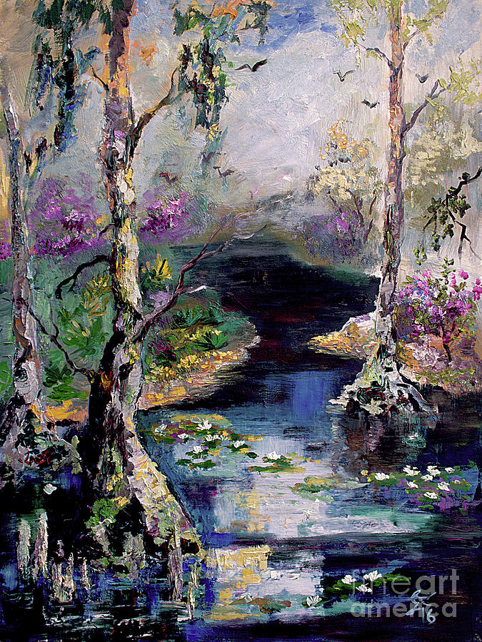 Suwannee River Black Water Magic Painting by Ginette Callaway