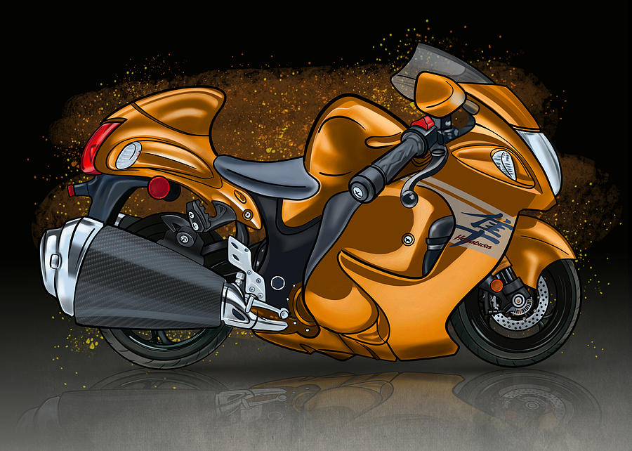 Suzuki GSX1300r Hayabusa Gold by Alexey Kravchenko