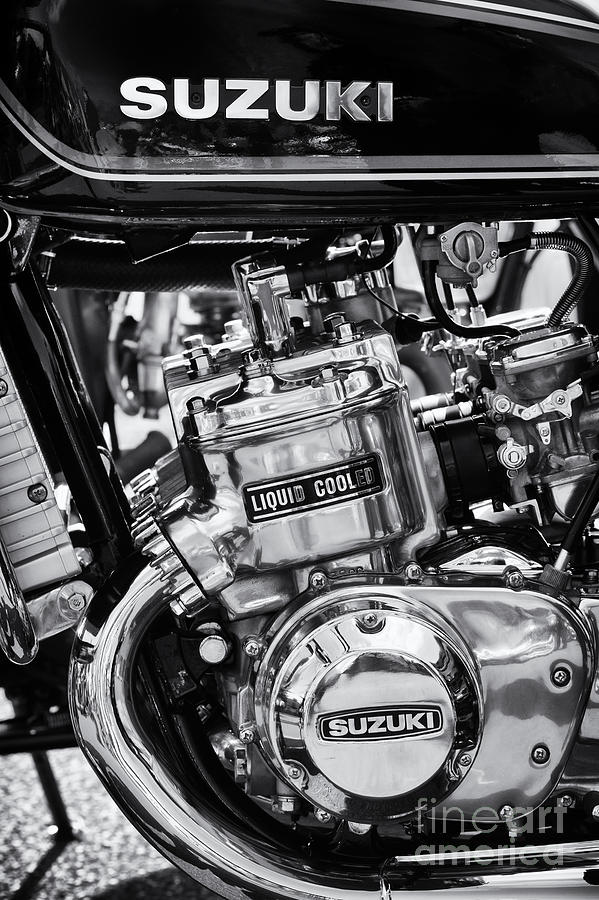 Suzuki GT750 Monochrome Photograph by Tim Gainey