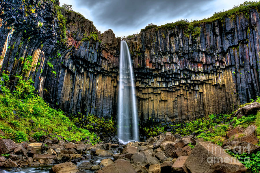 Waterfall Digital Art - Svartifoss by Steve Rogers
