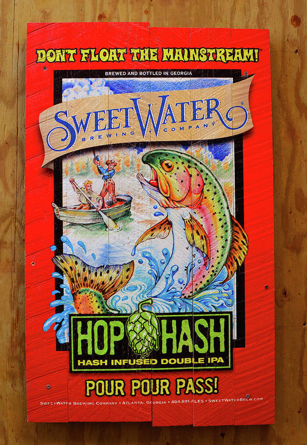 Beer Photograph - Sweetwater beer sign by David Lee Thompson