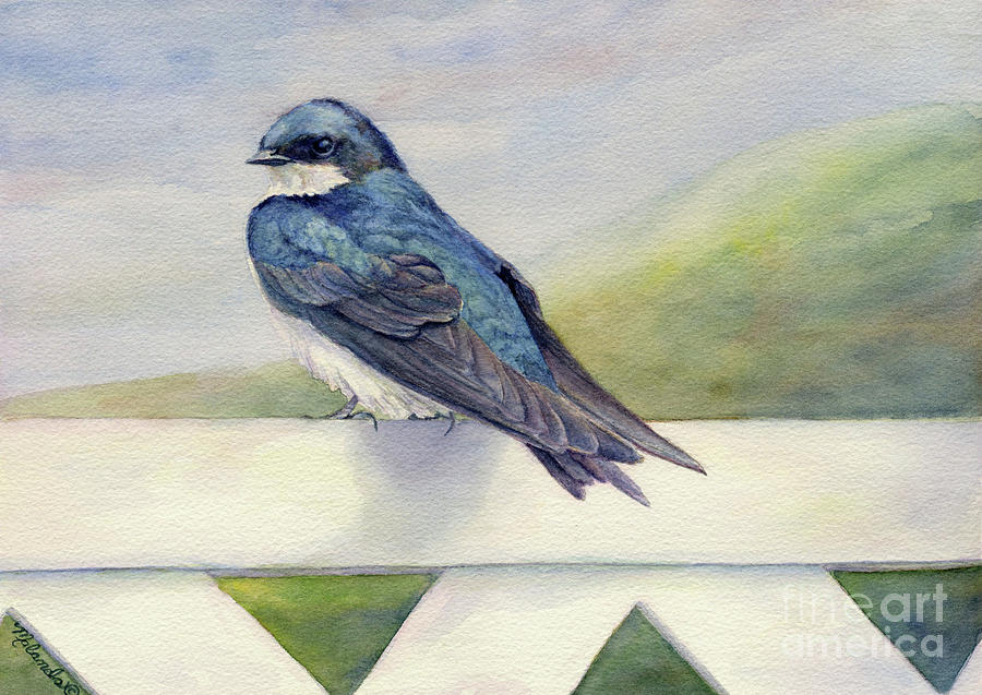 Swallow In Waiting Painting by Malanda Warner