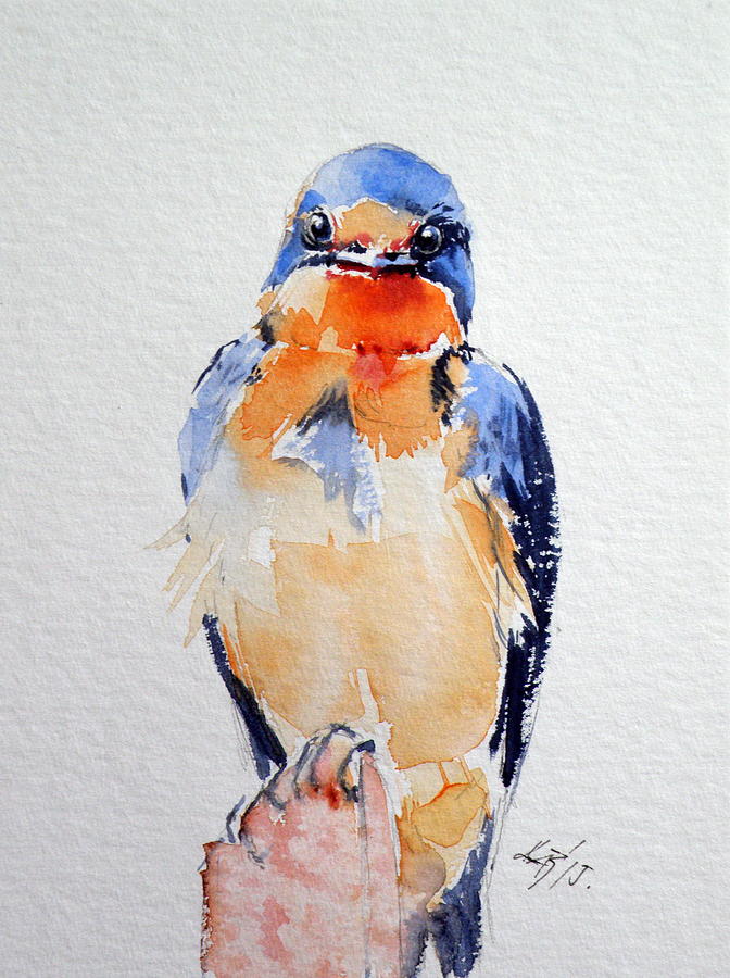 Swallow Painting by Kovacs Anna Brigitta