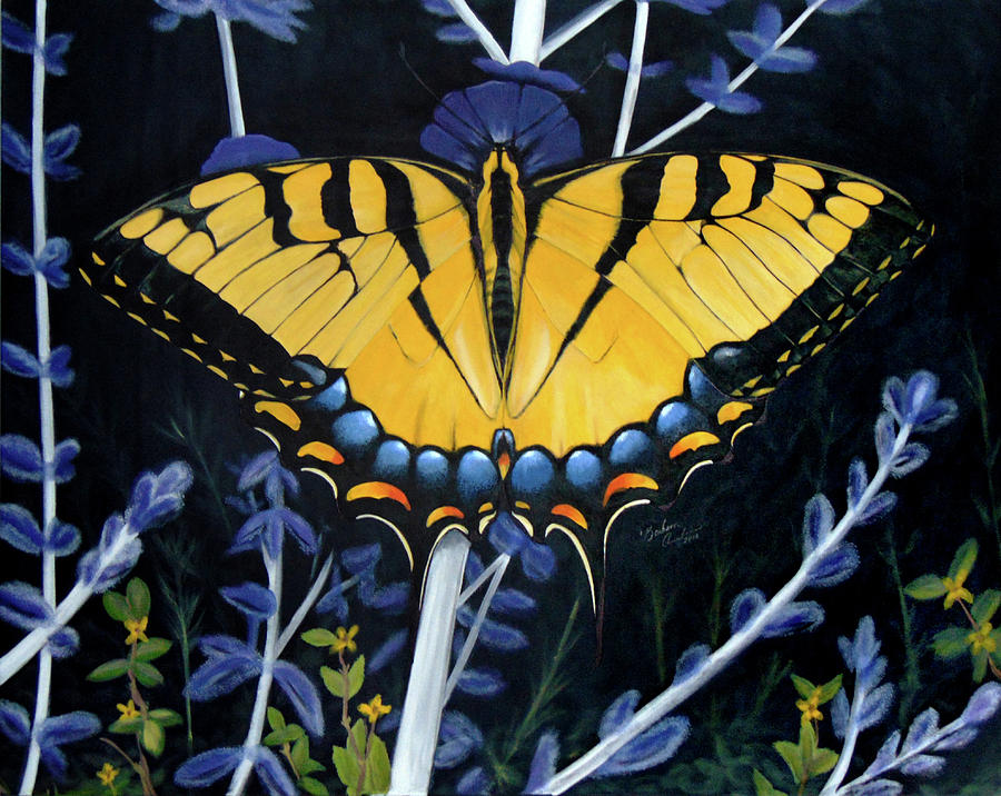 Swallowtail Butterfly Painting by Barbara Andrews
