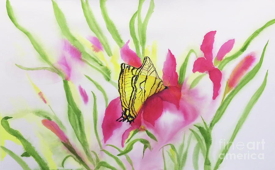 Swallowtail Butterfly Painting by Bonnie Young
