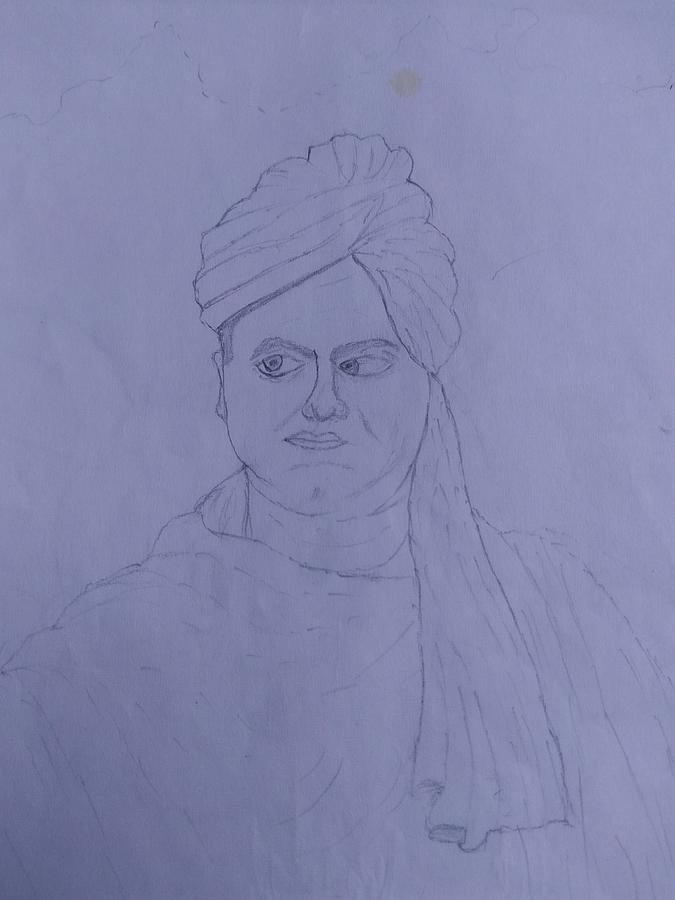 find Swami Vivekananda pic for my work's accuracy. | Pencil sketch images,  Abstract pencil drawings, Sketches