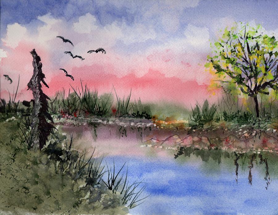 Swamp Beginnings Painting by Connie Valasco