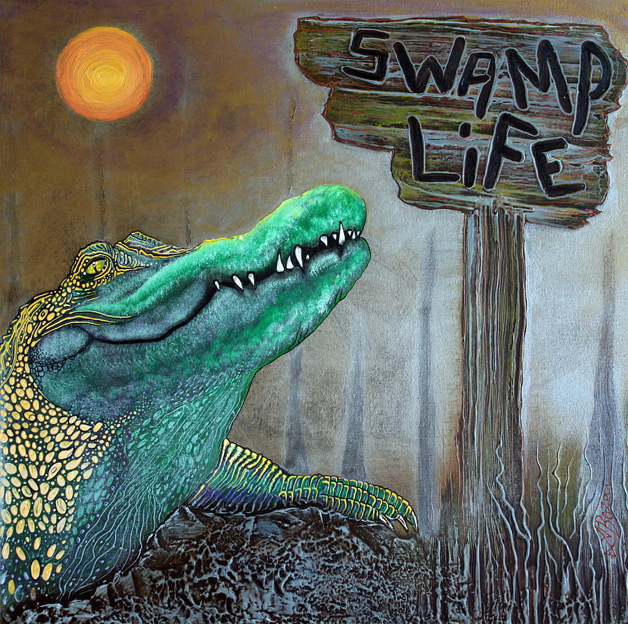 Swamp Life Painting by Laura Barbosa