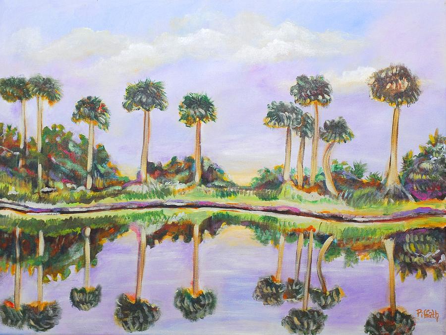 Swamp Palms Painting by Patricia Piffath