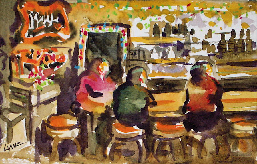 Swamp Tavern Xmas Eve 1 Painting by Lynne Haines