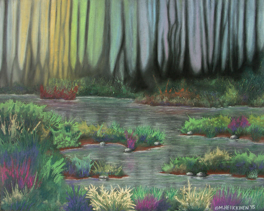 Swamp Things 01 Pastel by Michael Heikkinen