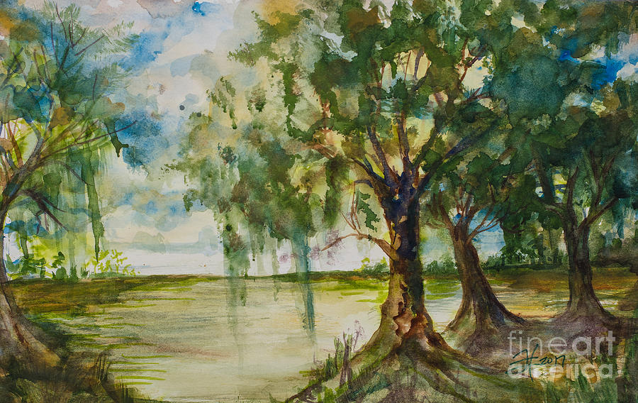 SwampBank Painting by Francelle Theriot