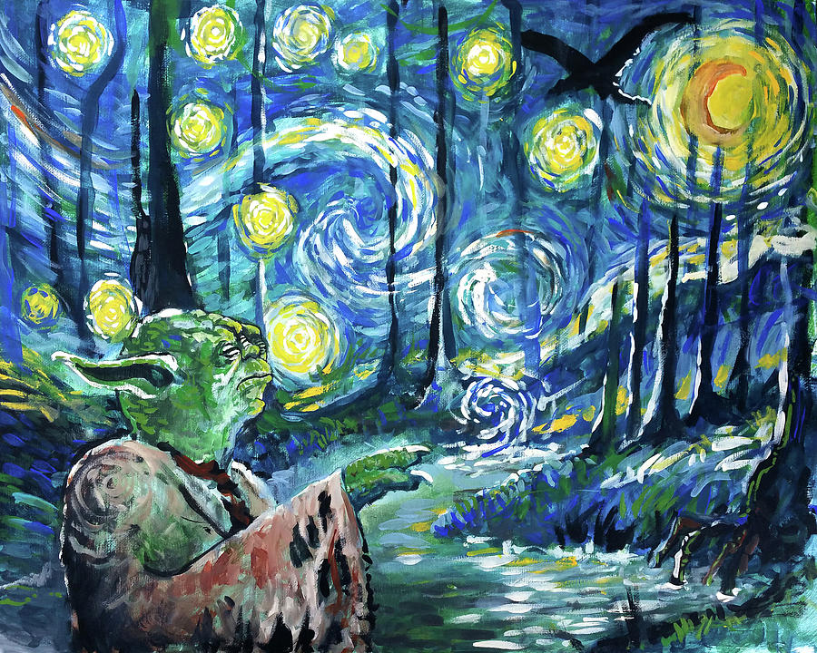 Swampy Night Painting by Tom Carlton