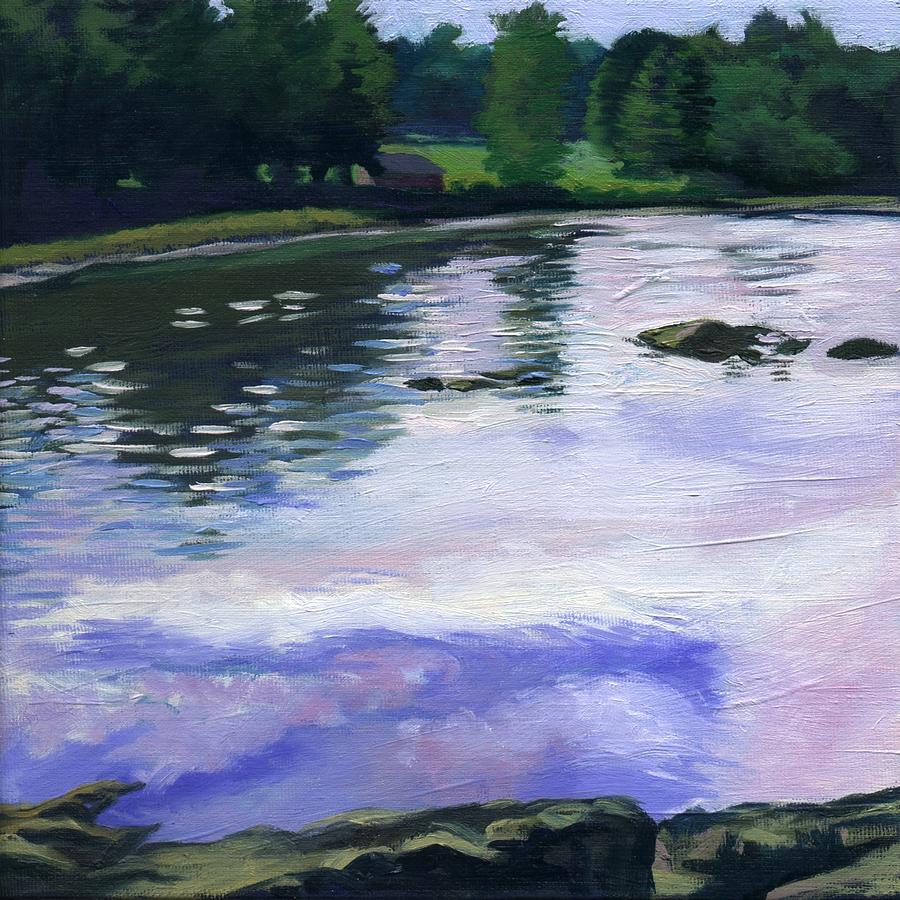 Summer Painting - Swan Island Cove by Arlene Kelley