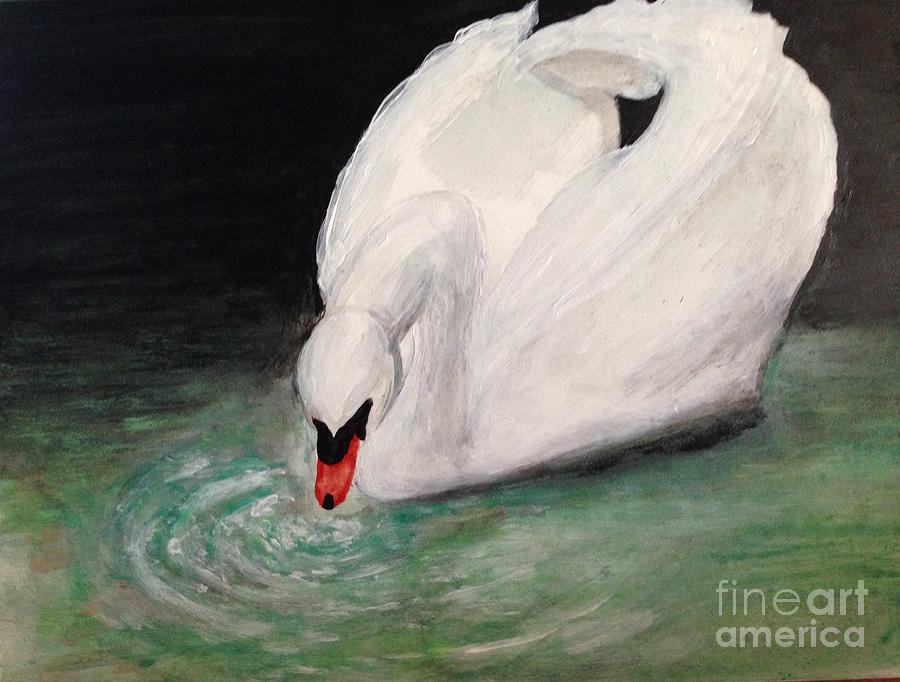 Swan 2 Painting by Lavender Liu