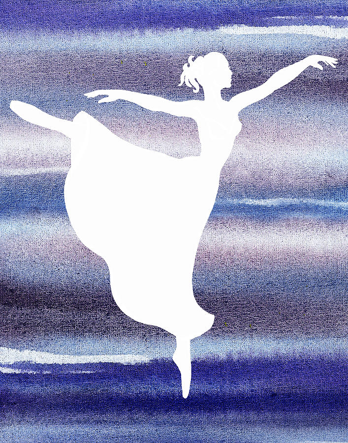 Swan Lake Arabesque Ballerina Silhouette  Painting by Irina Sztukowski