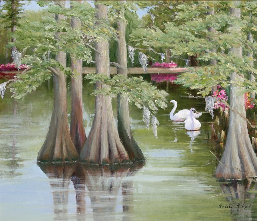 Swan Lake Painting by Audrey McLeod