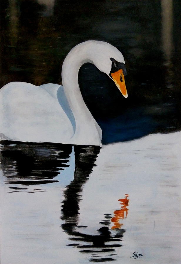 Swan Painting by Silpa Saseendran