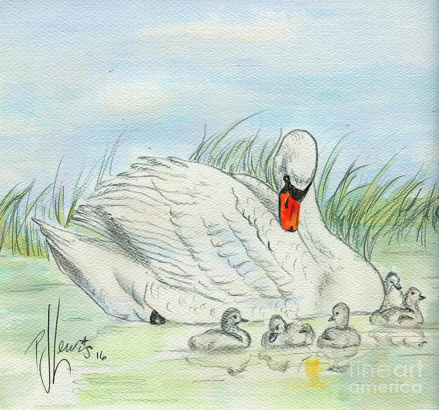 Swan Song Painting by PJ Lewis