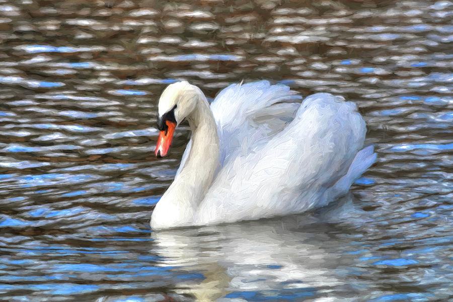 Swan Song Painting Photograph by Carol Montoya