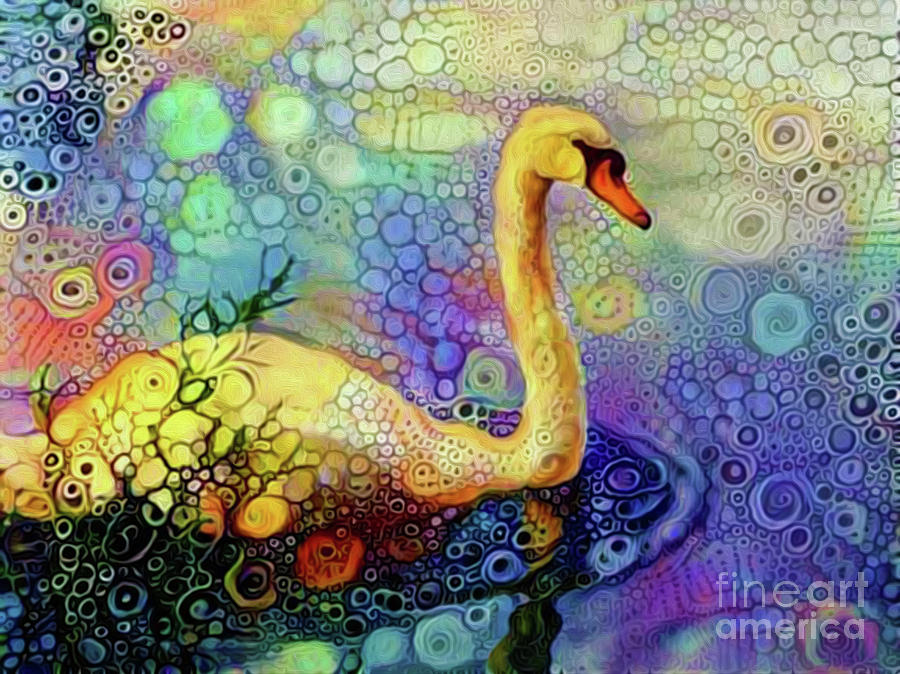 Swan Spectacular Oil Photograph by Nina Silver