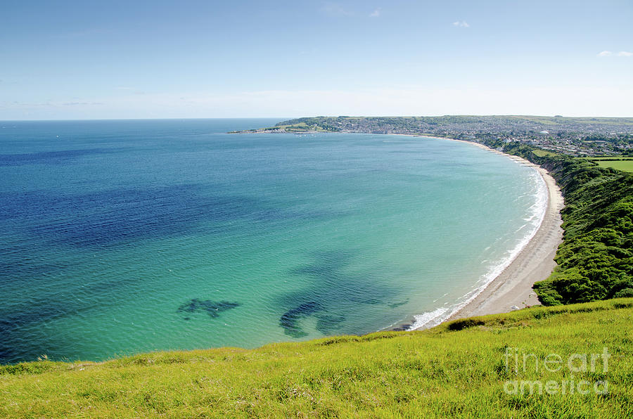 Summer Photograph - SWANAGE BAY the bay at Swanage Dorset England UK by Andy Smy