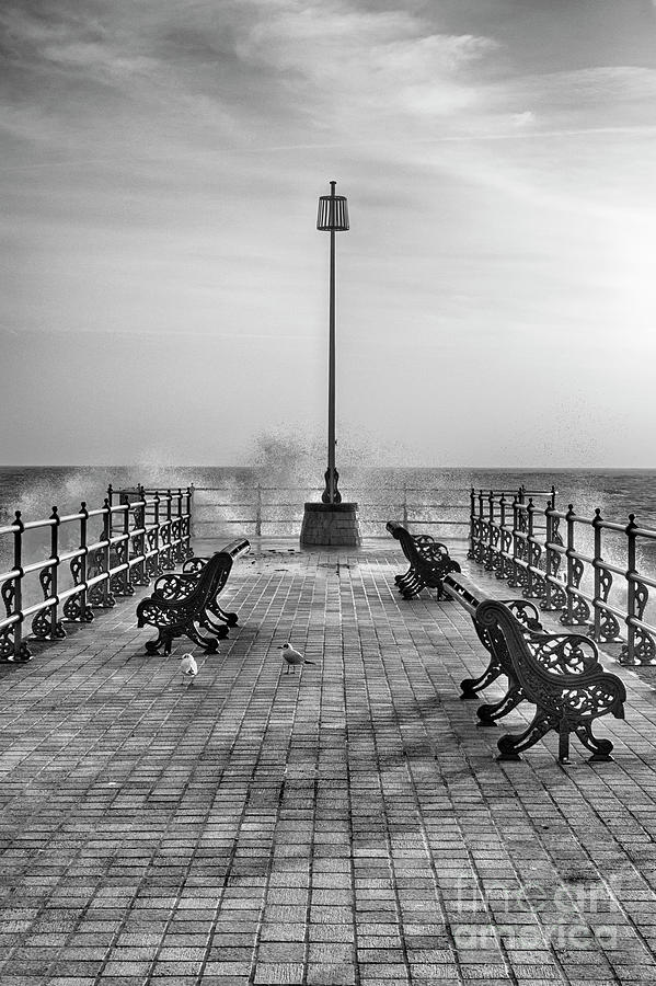 Swanage Jetty Black and White Photograph by Linsey Williams