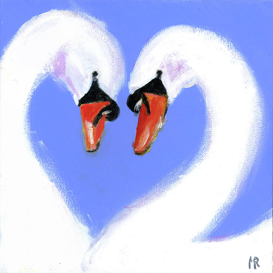 Swans Painting by Michelle Reeve