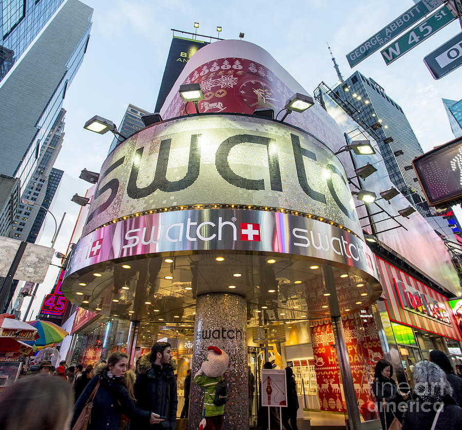 Swatch Store in Times Square in New York City Photograph by David Oppenheimer