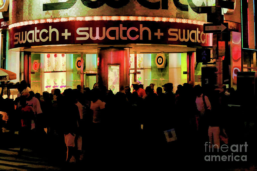 Swatch Store Times Square Filters  Photograph by Chuck Kuhn
