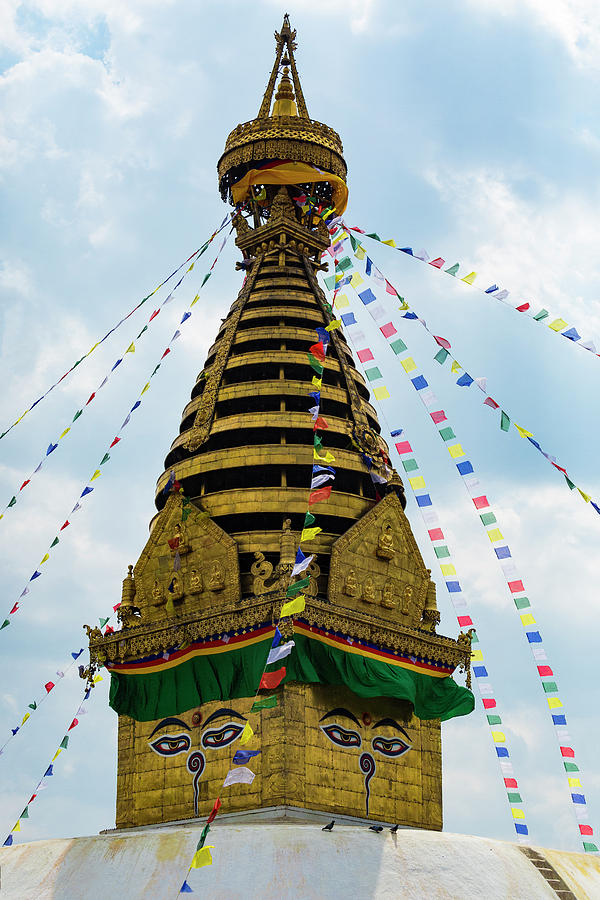 Buddha Photograph - Swayambhunath by Lindley Johnson