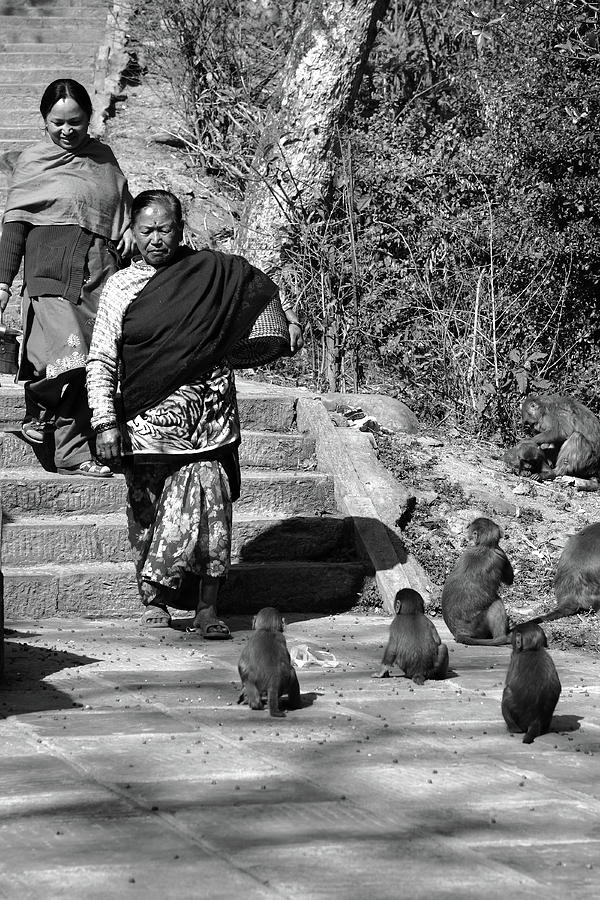 Swayambhunath Temple Pilgrims Photograph by Aidan Moran