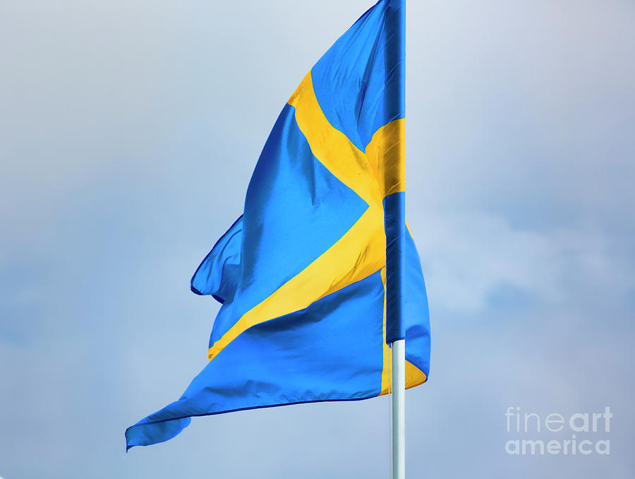 Sweden Flag Americas Cup  Photograph by Chuck Kuhn