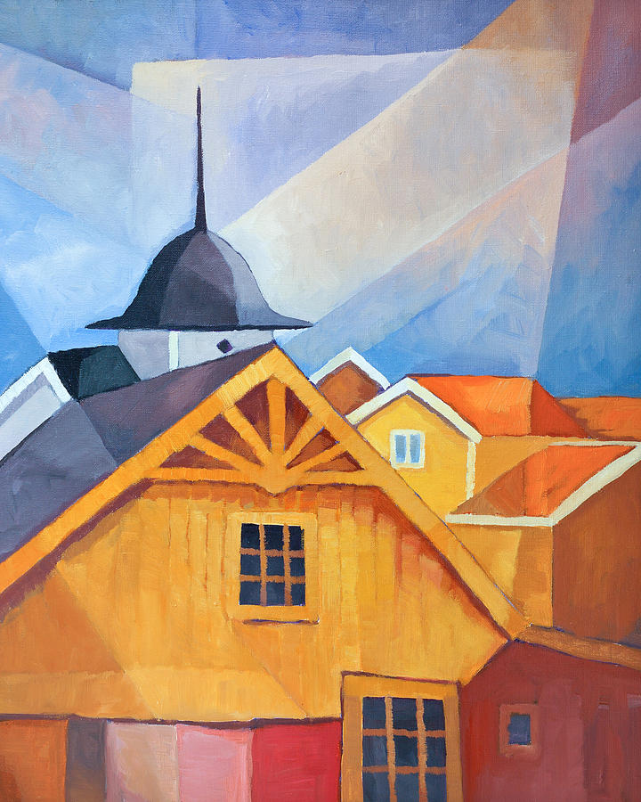 Swedish Painting - Swedish Village by Lutz Baar