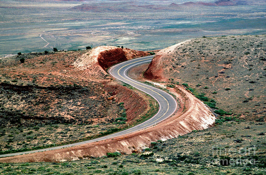 Sweeping S Curve through the Vermillion Cliffs of Arizona Photograph by Wernher Krutein