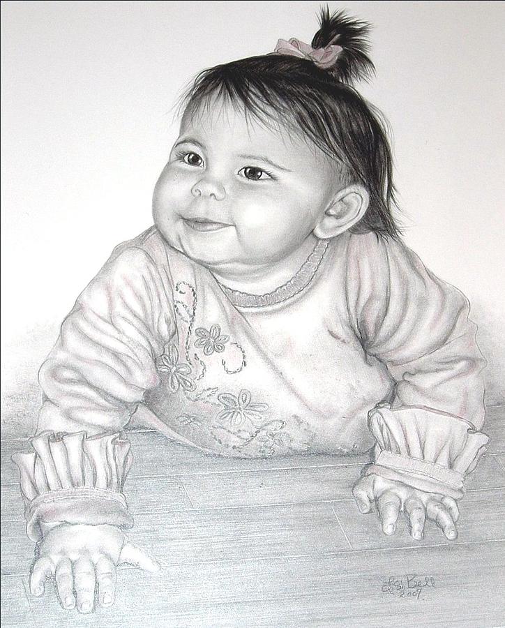 Portrait Painting - Sweet Baby Lexi by Lisa Bell