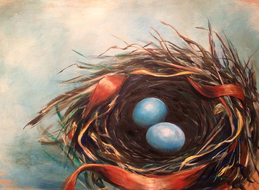 Nest Painting - Sweet Beginnings by Pennie Strople Nest Painting - Sweet Beginnings by Pennie Strople