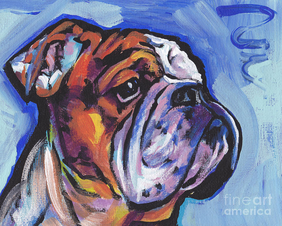 English Bulldog Painting - Sweet Bully by Lea S