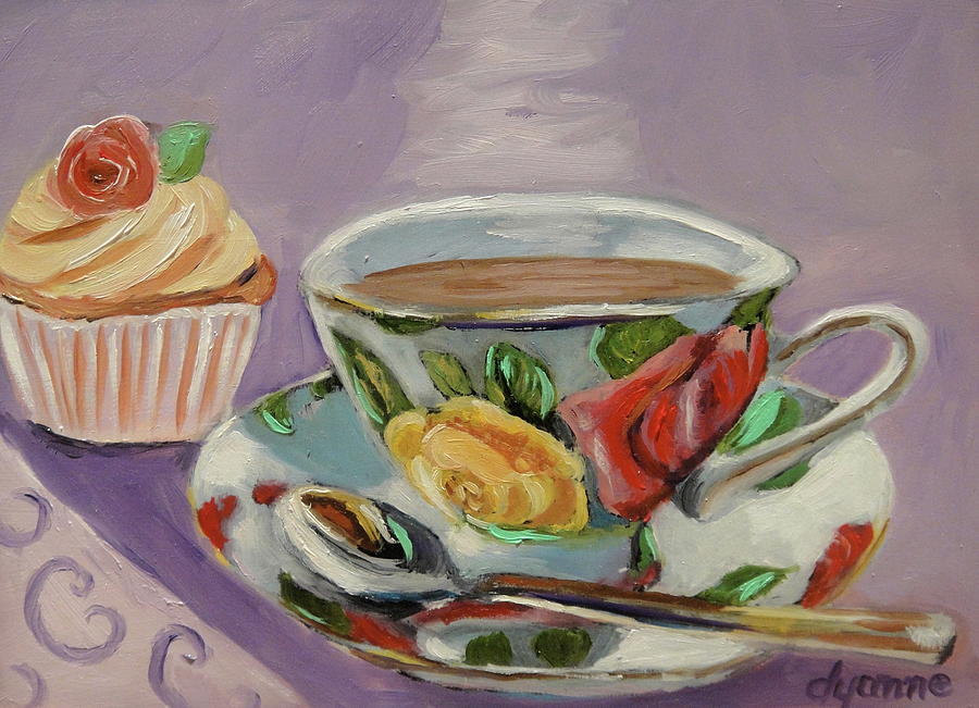 Sweet Coffee Break Painting By Dyanne Parker - Fine Art America