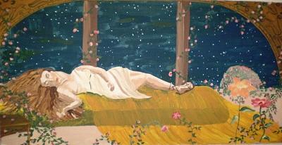 Women Painting - Sweet Dreams Original by Christine Ward Women Painting - Sweet Dreams Original by Christine Ward