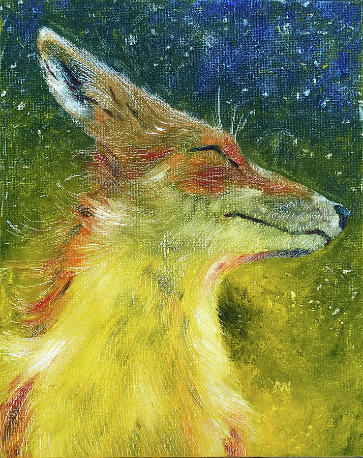 Sweet Fox Painting by AnneMarie Welsh