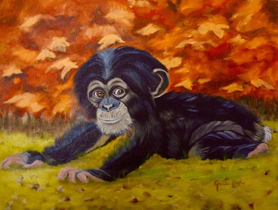 Chimpanzee Painting - Sweet by Gail Krol