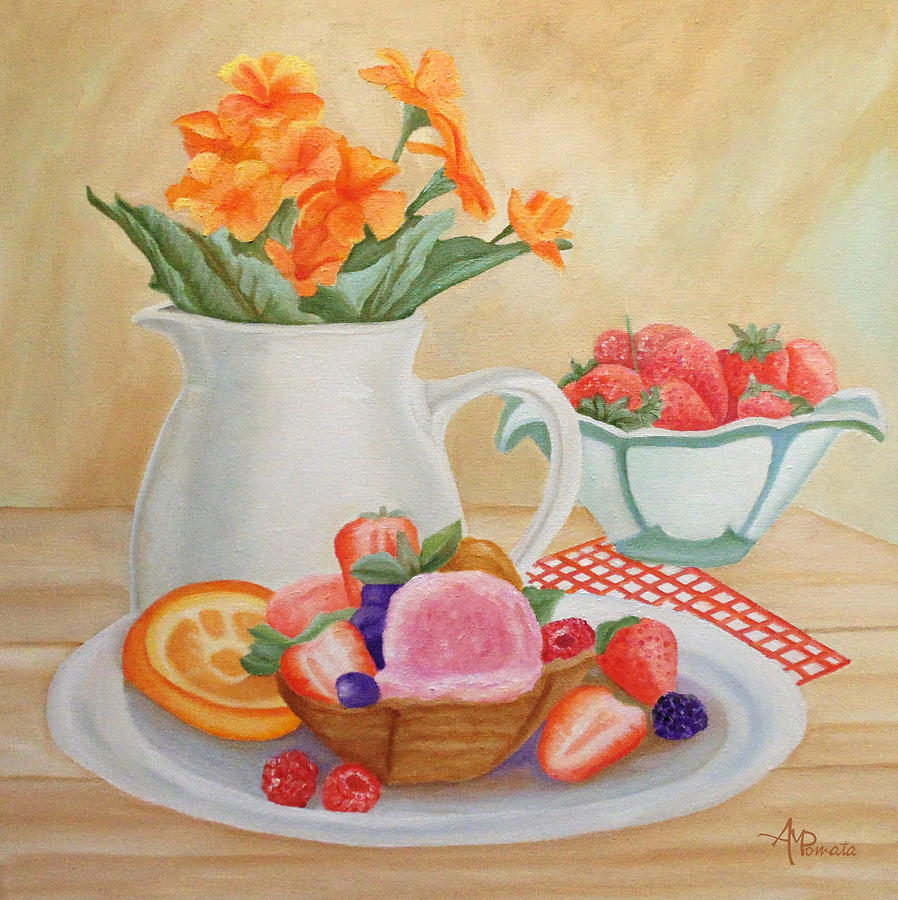 Still Life Painting - Sweet Home by Angeles M Pomata