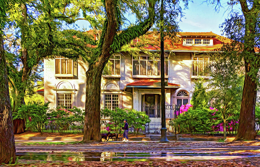 Sweet Home New Orleans - Walking The Dogs - Paint Photograph by Steve Harrington