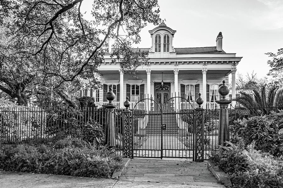 Sweet Home New Orleans - Wrought Iron bw Photograph by Steve Harrington