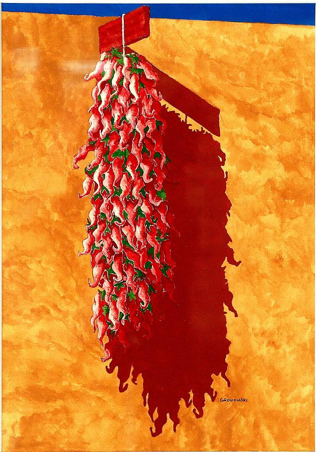 Sweet Hungarian Chilis Painting by Thomas Gronowski