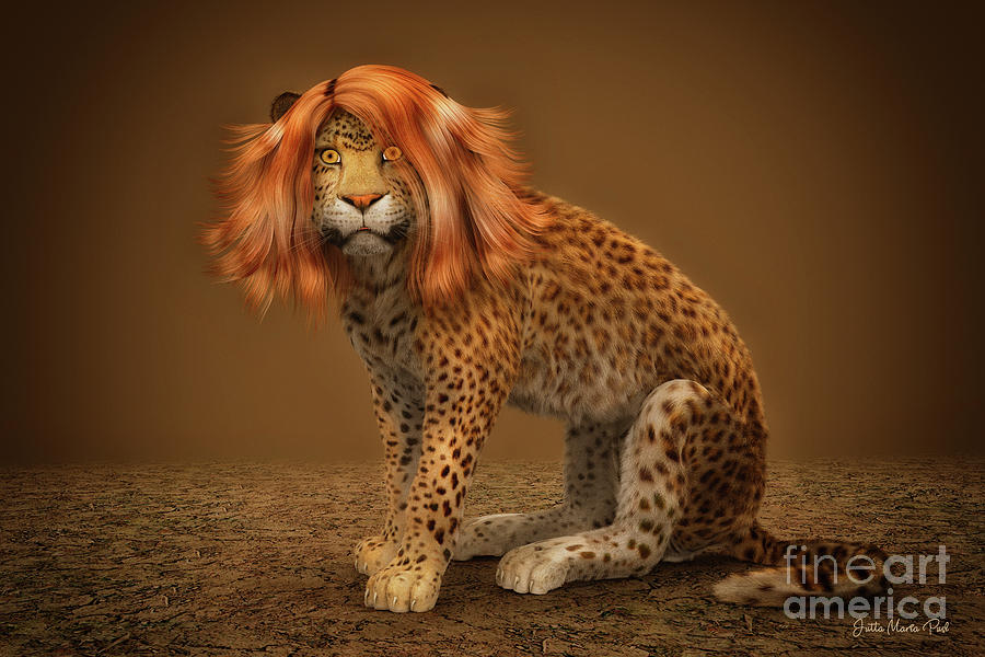 Sweet Lady Leopard Digital Art by Jutta Maria Pusl